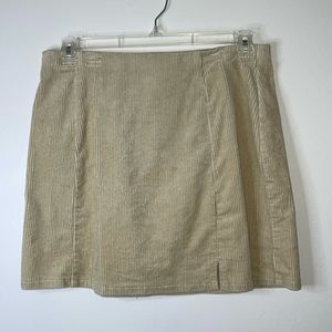 Forever 21 + Skirt Corduroy Cream Off White Plus Size 0X